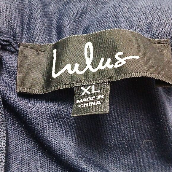 Lulus navy blue lace chest sleeveless formal maxi dress wedding party Sz XL NWOT - Picture 9 of 12